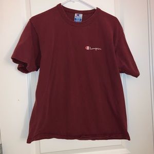 oversized vintage champion maroon tshirt